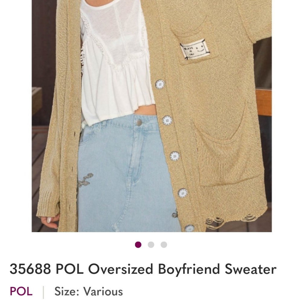 ISO NFS LOOKING FOR SMALL 35688 POL Oversized Boyfriend Sweater